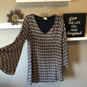 Bell Sleeve Mini Dress